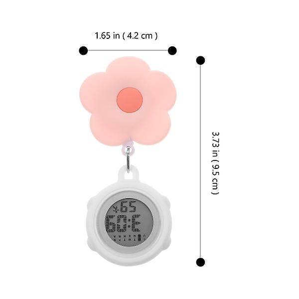 Sygeplejerske Elektronisk Lommeur Bryst Hængende Ur Studerende Timing Ur（9.5X4.2CM，Som Vist 2）