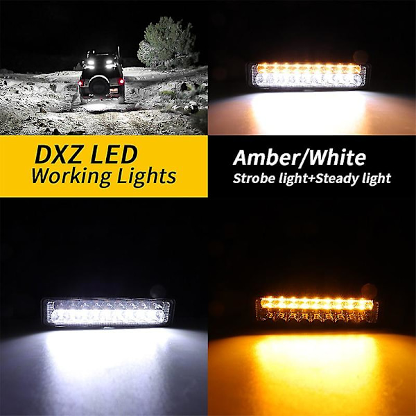 En-linjers arbeidslys Billamper Billamp LED-arbeidslys Billamp Off-road-lys Kjøretøylys Billampelykt Billamp LED-lys Billelektron