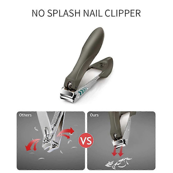 Nagelklipparset Professionell Fingernagelklippare Tånagelklippare Snedkant Nagelsax No Splash Tånagelklippare Fingernagelklippare Set för Män och