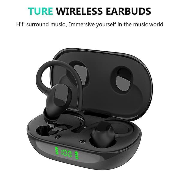 Tws True Wireless Bluetooth 5.1 Headset 9d Hifi Cvc8.0 Digital Display Sports Running Touch Bluetooth Hörlurar Brusreducerande Öronproppar A