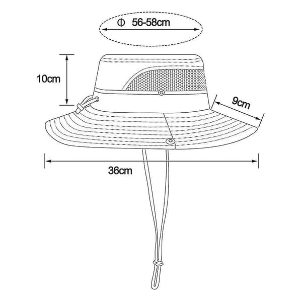 Solhatt for menn, solhatt for kvinner, solhatt med bred brem, strandhatt (marineblå)