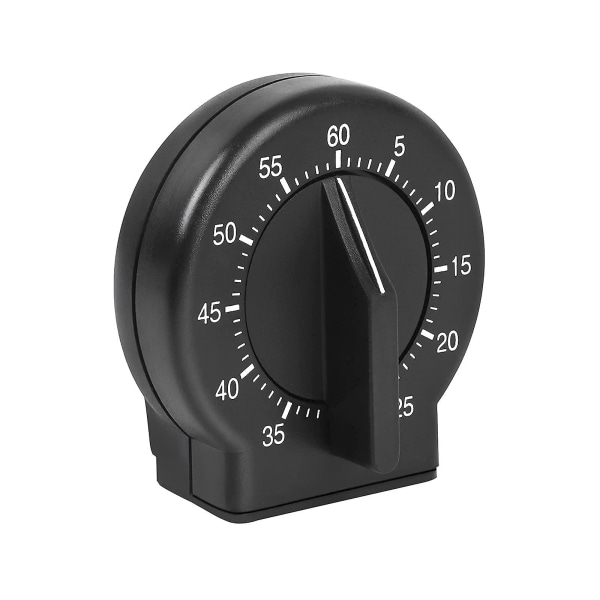 Kökstimer, 60 minuter mekanisk timerklocka Lättläst Använd (svart)