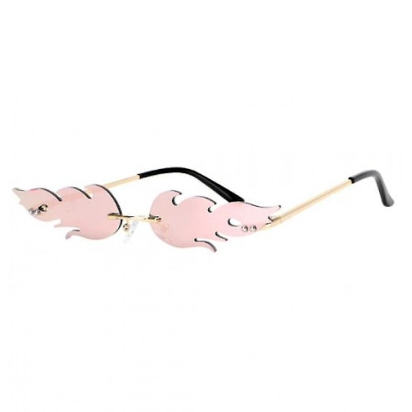 Pink rimless flame solbriller til kvinder