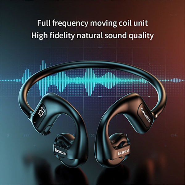 HIFI ANC Benledning Trådlösa Hörlurar Uppgradering Bluetooth 5.3 Benledning Headset Stereo Hörlurar Sport Maximal Komfort（BK）