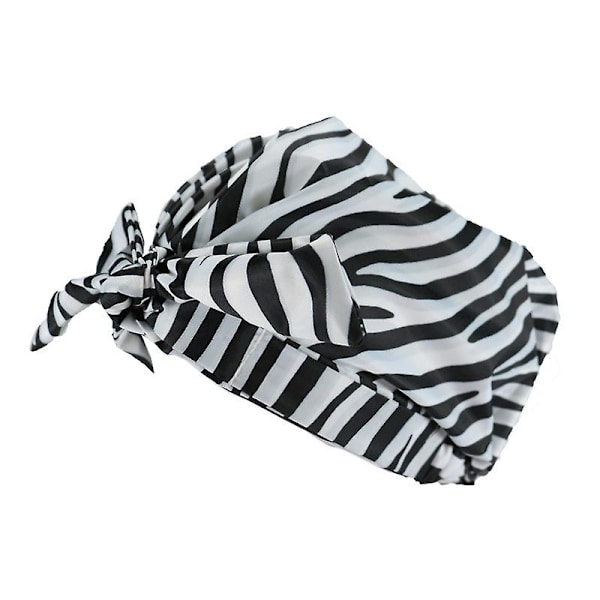 Dww-(Stripe) 1 st duschmössa för kvinnor, vattentät återanvändbar duschmössa turban elastisk fåll bad duschmössor för Ch