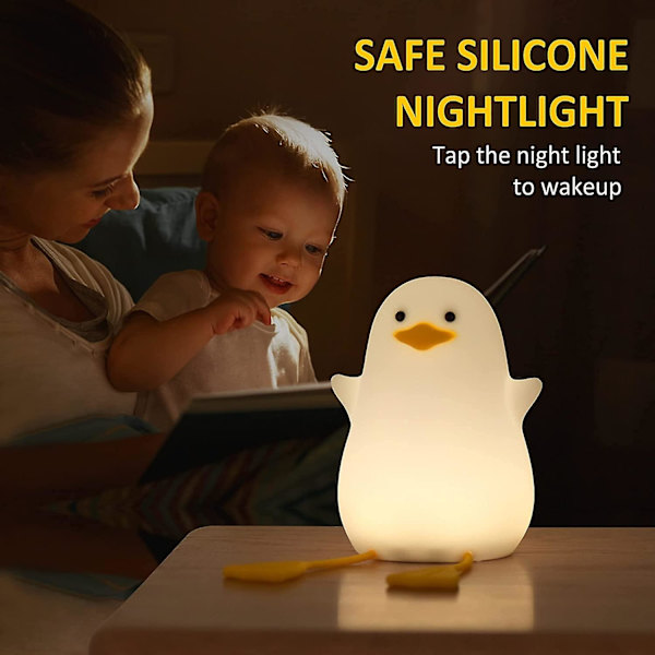 LED-nattlys, silikonnattlys, timer, justerbar berøring, USB, barn, Acsergery