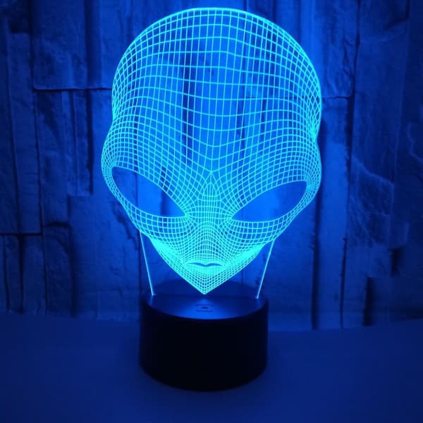 3D Natlys 16 Farver Skiftende Dæmpbar Alien