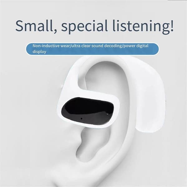 Air Conduction Earphone Hanging Ear Bluetooth Headset Bluetooth 5.3 Trådløst Headset Trådløs Lading Earphone Hvit（Hvit）