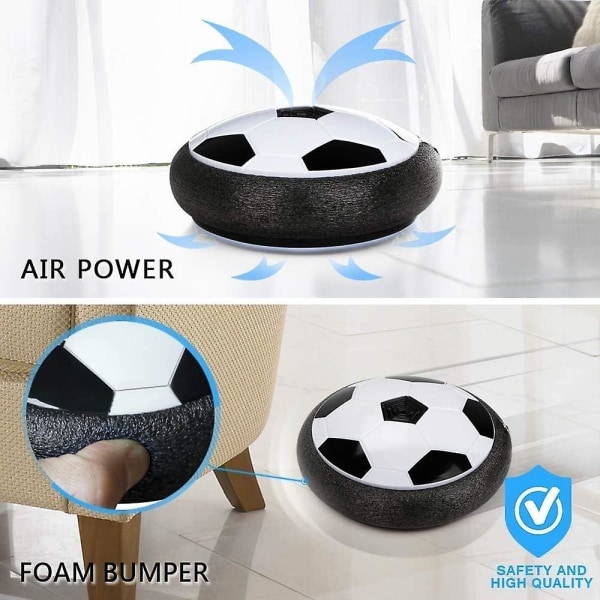 Air Power Football - Betheaces Hover Ball inomhusfotboll med ledbelysning, perfekt för inomhuslek