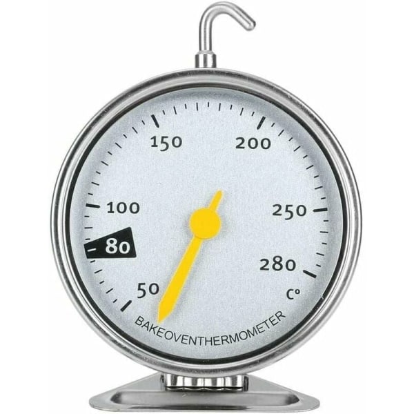 Rostfritt stål Urtavla Ugnstermometer Matlagningstemperaturmätare med krok Köksbakning Mätverktyg 50-280℃