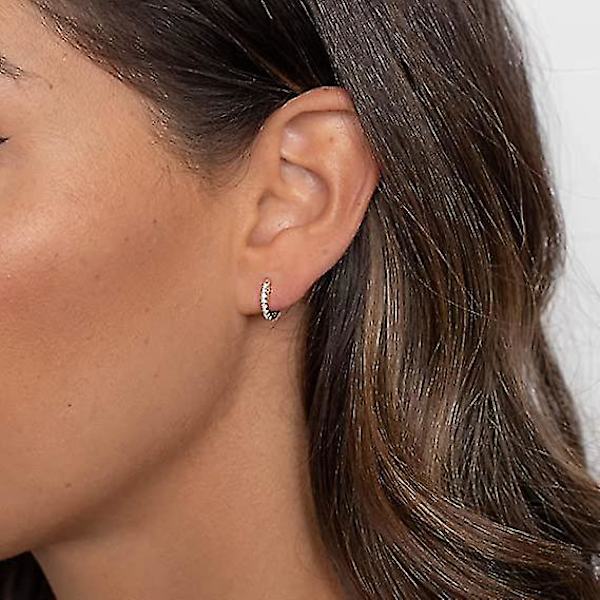 Dww-14k Guldpläterade Cubic Zirconia Manschettörhängen Zirconia Creolörhängen