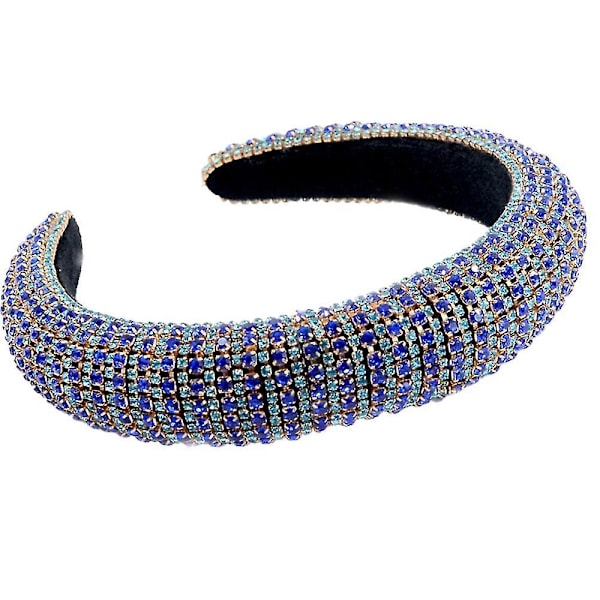 Rhinestone Crystal Diamond Hårband för Kvinnor Fashionable Handgjorda Bred Hår Hoops Pärl Bling Hårband Hår Tillbehör