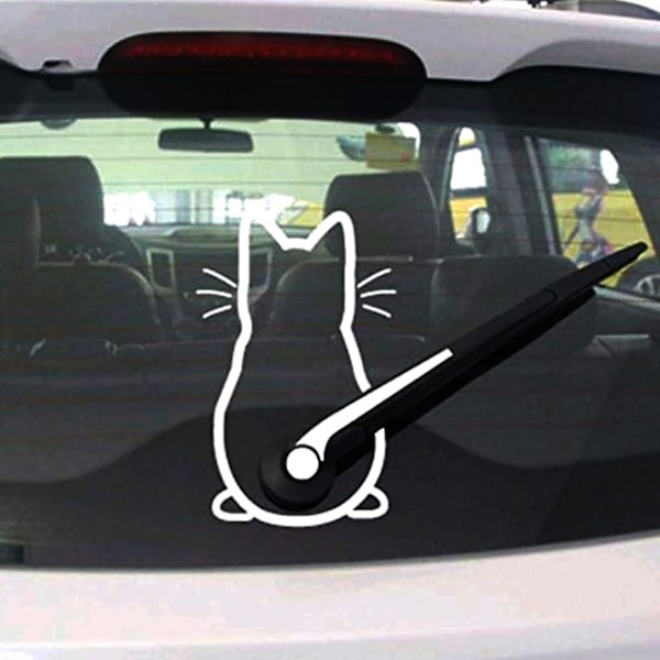 Numb Smiling Cat Bildeklistremerke, Cat Ow Wiper Bildeklistremerke