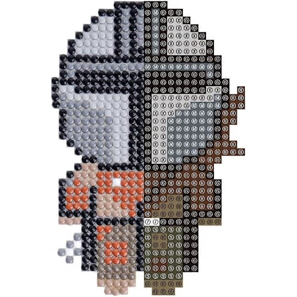 Diamantmålning Dekaler Set för Barn, Måla efter Siffror Diamanter för Vuxna Nybörjare, DIY 5D Diamantkonst Mosaik Dekaler