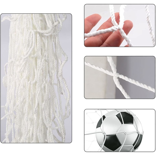 Fotbollsmålnät 3*2m, fotbollsmålnät i polyeten i verklig storlek fotbollsmål efter nätbyte sportträning