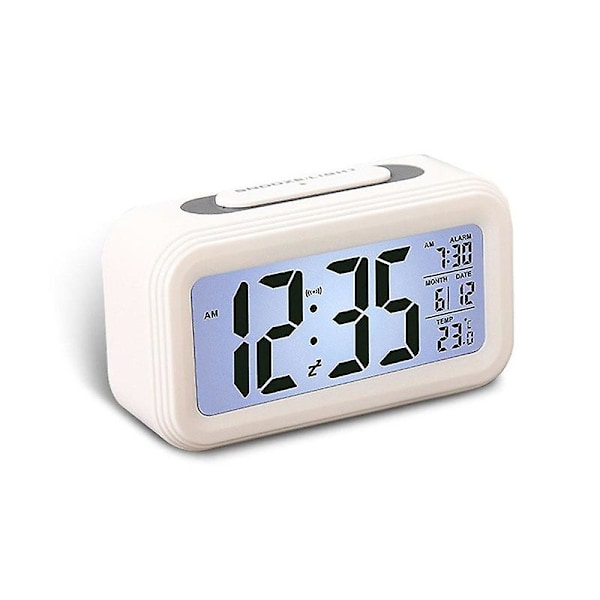 Hem LED Digital Väckarklocka Temperatur & Kalender Snooze Funktion Väckarklocka Ljusstark Bordsur Elektronisk Smart Klocka
