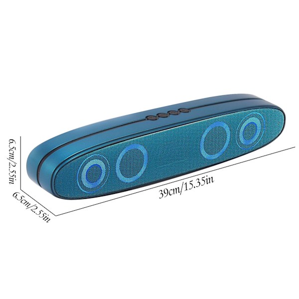 Bärbara trådlösa Bluetooth-stereohögtalare (blå)