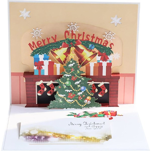 Julhälsningskort, julgranssnideri, kreativa välsignelsekort, släktingar och vänner