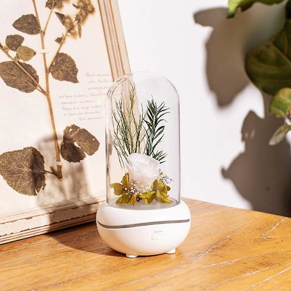 Bærbar lampe oppladbar USB aroma diffuser for hjemmekontor soverom-hvit