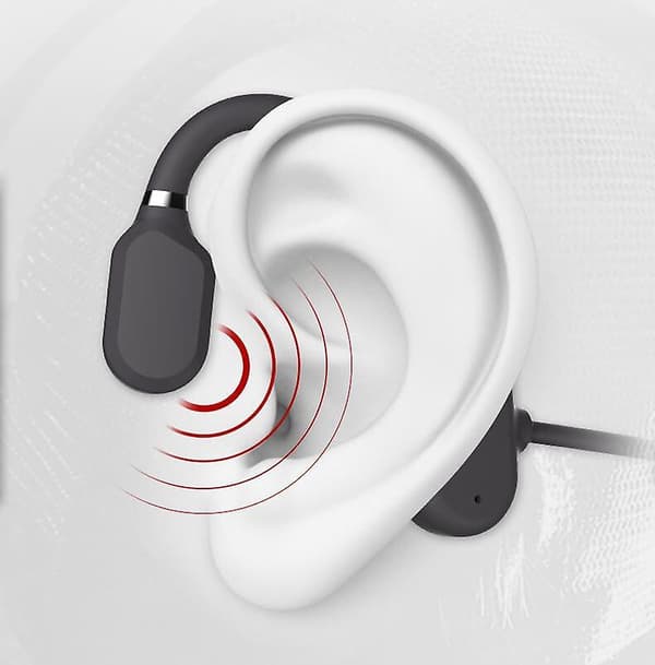Trådløse beinledningshodetelefoner Bluetooth Open Ear Sports Headset-Grå