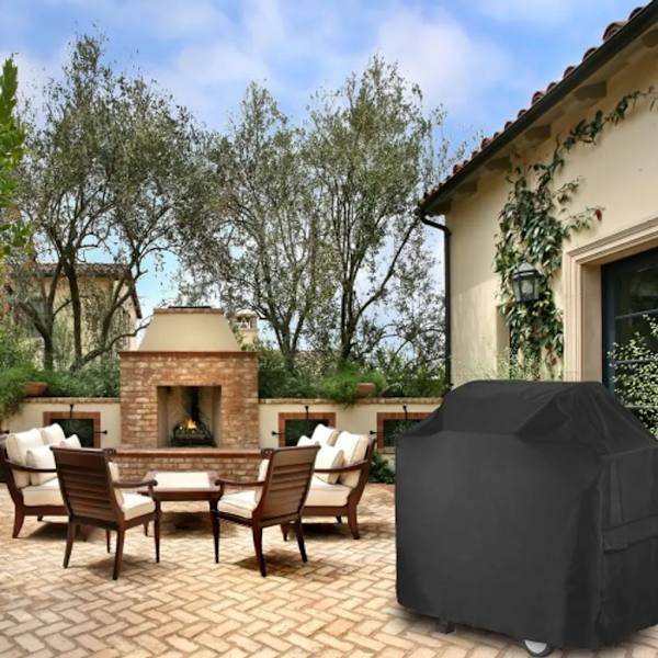 BBQ Grill Skyddande Överdrag BBQ Grill Gas Väderbeständigt Överdrag Skyddande Överdrag Vattentät Duk Utomhusgrill (147x61x122cm)