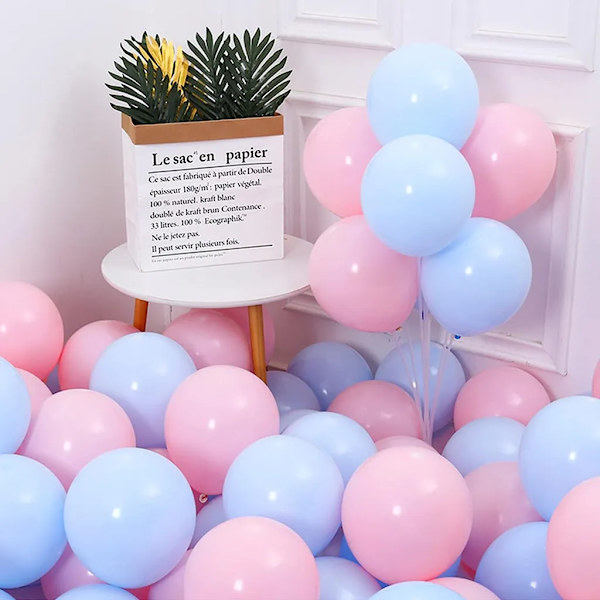 10” Macaronfärgade ballonger, Pastell Latexballonger för fest- och bröllopsdekorationer