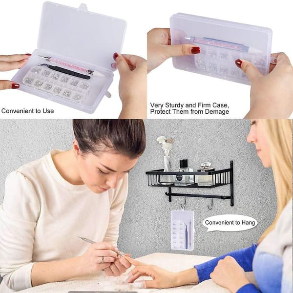 Nagelkonsttillbehör Set - Rosa Vaxpunktborrpenna + Vit Plus AB-borr + Pincett