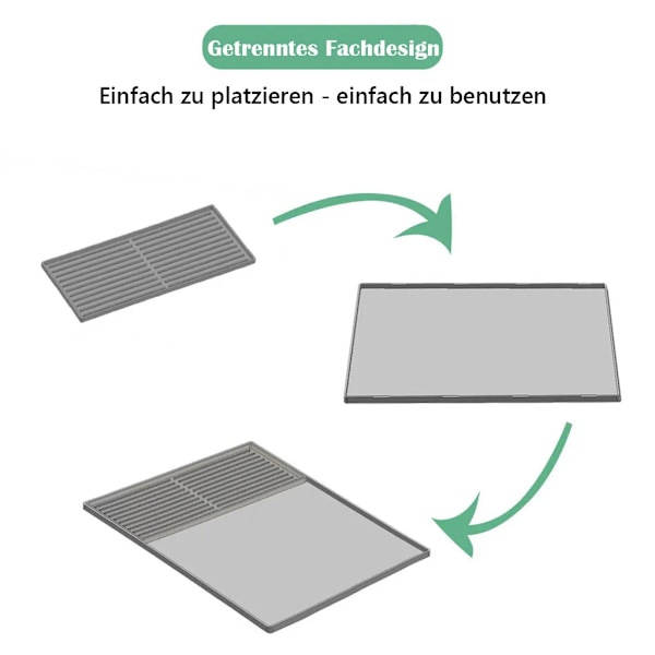 Silikonkaffeematten med hevet kant, kaffebarmatte for benkeplate kaffebartilbehør, 61*40.5*1.1cm