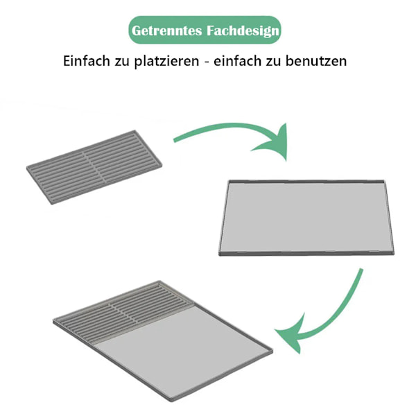 Silikonunderlägg för kaffemaskin med upphöjd kant, kaffebarsmatta för bänkskivor, kaffebarstillbehör, 61*40,5*1,1cm