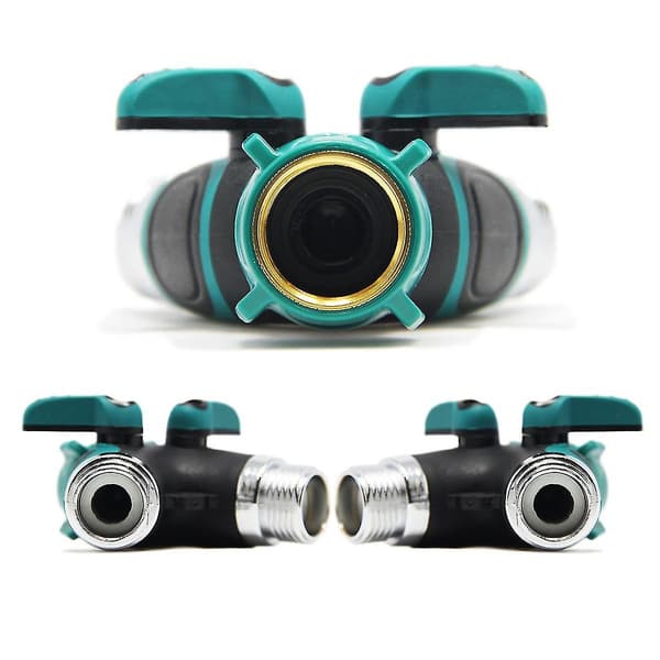 2-vejs Y-slangesplitter, haveslangesplitter med 3/4\" fitting, komfortabelt greb