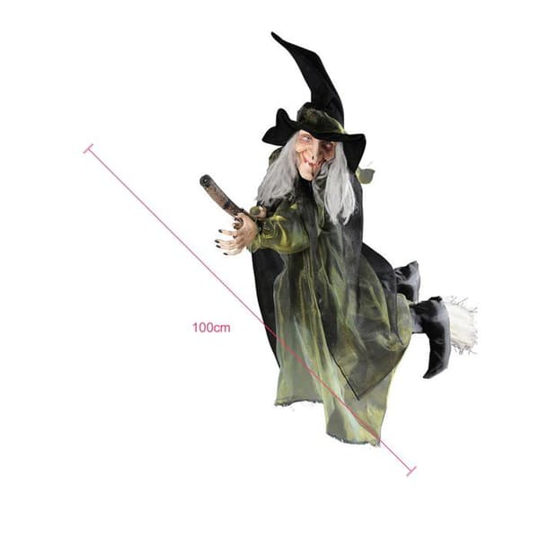 Halloween Hängande Häxa (100 cm) Skräck vit XXS