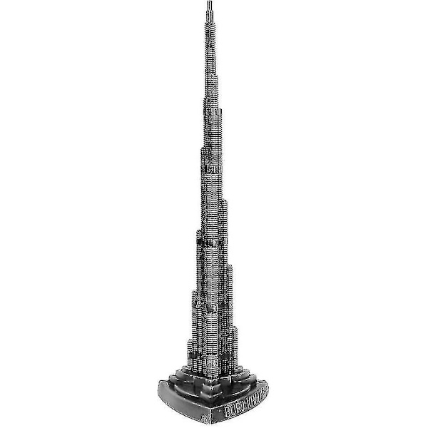 Burj Khalifa-torn, pläterad Dubai-tornmodell, vintage-design för sovrum, kafé, hem, bar