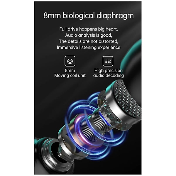 Uusi DX-08 langaton Bluetooth 5.3 -kuuloke Uusi Punk mekaaninen tyyli Stereo E-Sports -pelikuuloke TWS -nappikuulokkeet Hopea（hopea）