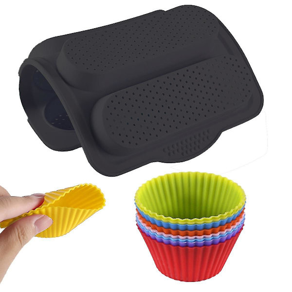Silikone brødform bageform til bagning af 6 muffinforme med fire huller baguetter