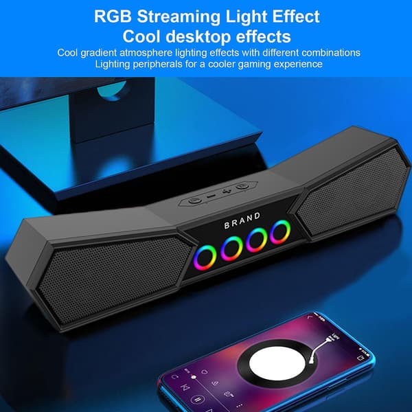 Bluetooth Højttaler Desktop Farve Rgb Bar Bluetooth Højttaler