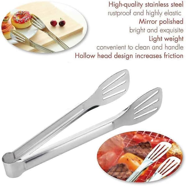 Serveringstänger Köks Tänger,Buffé Tänger, Rostfritt Stål Mat Tång Serveringstång,9 tum 4 Pack)