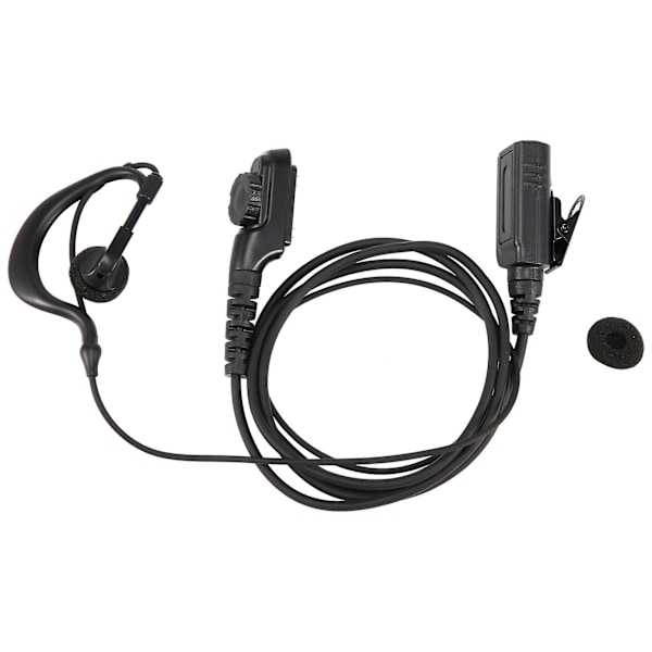 G-formet ørepropp-headset med stor PTT for radio Pd580 Pd700 Pd780 Pt580H（svart）