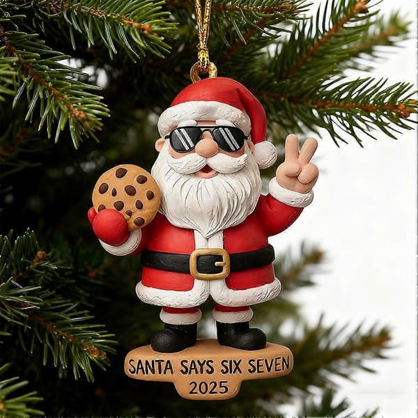 Julemandspynt, Santa Says Six Seven Akrylvedhæng Hængende Pynt