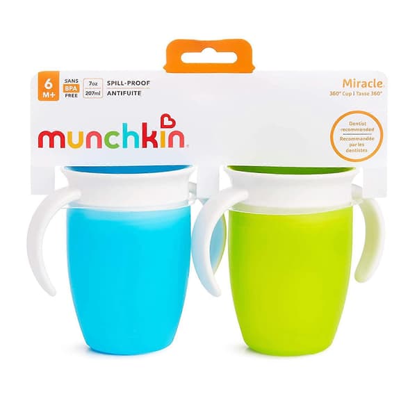 Miracle 360 Trainer Cup, Grön/Blå, 200 ml, 2-pack