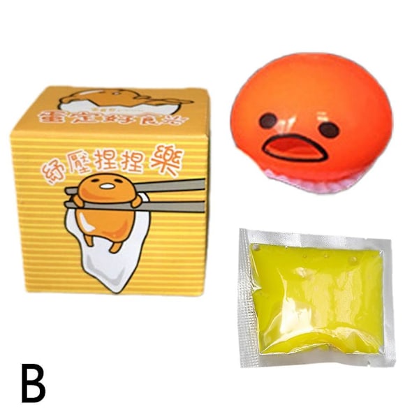 Tpr Äggula Squeeze Leksaker Äggula Extrusion Uttag Leksak Dekompressionsleksaker Hemmakontor Skrivbordsleksak Presenter För Barn（Orange）