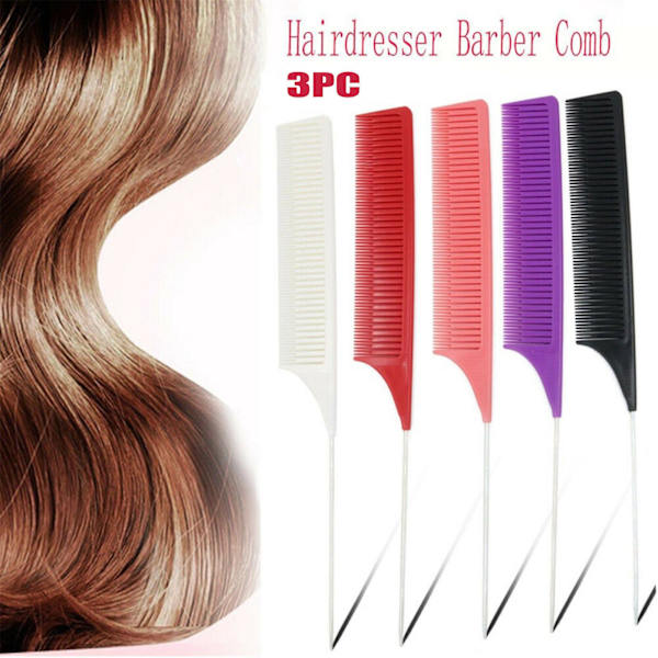 ABS Fine Sectioning Weave Highlighting Foiling Hair Comb For Combs Pin Tail 3PC（PP）