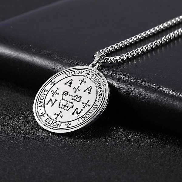 Seal Of The Archangel Zadkiel Pendant Necklace For Men Solomon Archangels Jewelry Solomon Jewelry Stainless Steel