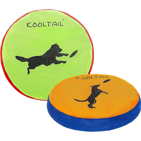 Hundflygande Diskar - 2-pack Interaktiva Hämta Leksaker Hållbara Mjuka Vattentäta Hundar Flyter i Vatten & Säkra på Tänder