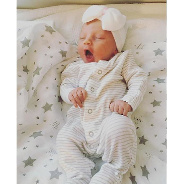 Dww-4stk-Nyfødte babyhatter Sykehuslue Beanie-luer for babyer fra 0 til 6 måneder
