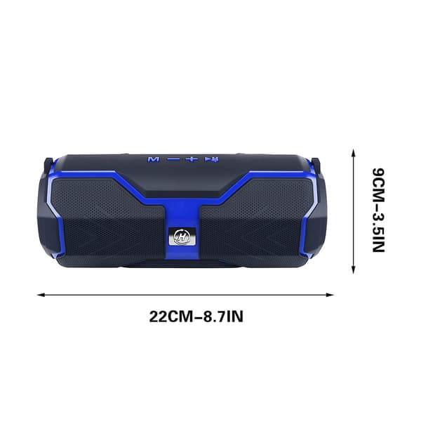 Trådløs Bluetooth-høyttaler utendørs bærbar plug-in subwoofer lydsystem (blå)