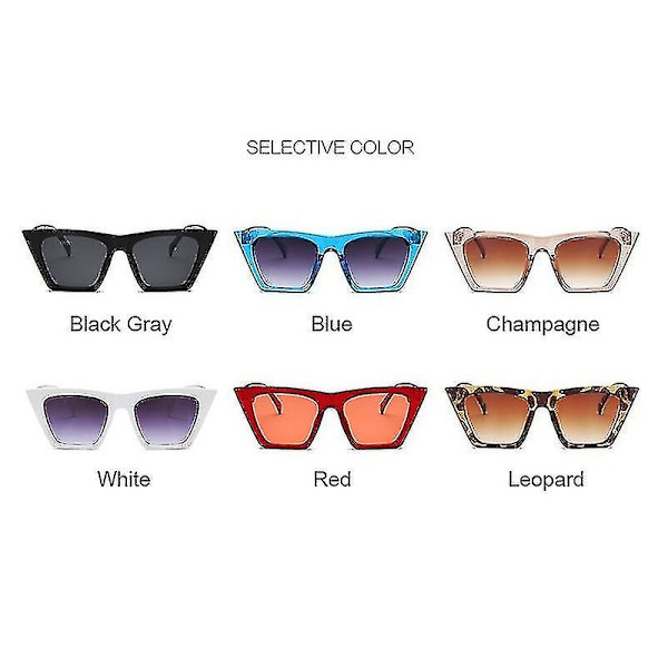 Fashion Square Aurinkolasit Naiset Designer Luxury Mies/naiset Cat Eye Aurinkolasit Klassinen Vintage Uv400 Ulkoilu Oculos De Sol（Valkoinen）