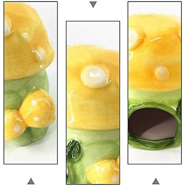 Yoitea Keramikhus för Smådjur, Gömställe, Badhus, Grott, Minihus, Bur, Sovplats, Habitat för Chinchilla, Hamster, Holländsk Kanin, Igelkott, Råtta, Mus