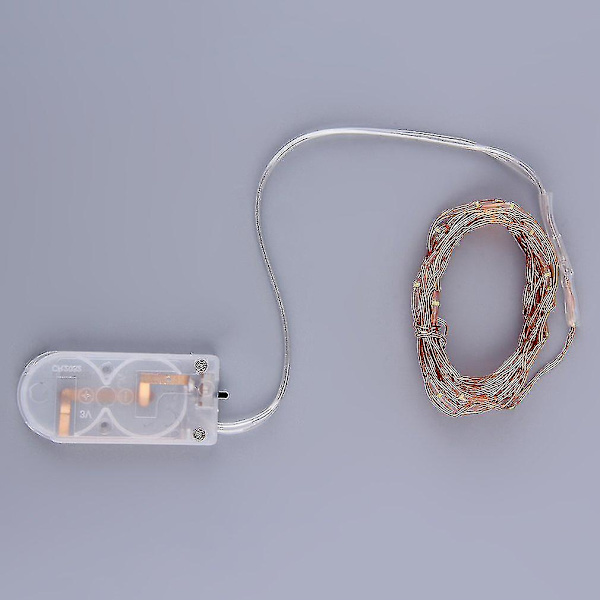 2m 20 LED-valonappia paristokäyttöinen LED-kuparilankajousivalot juhliin