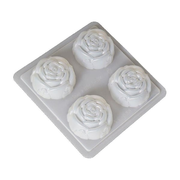 4 Cavity Plastic Fondant Cake Mooncake Mold Chocolate Muffin Cupcake Mould Tool