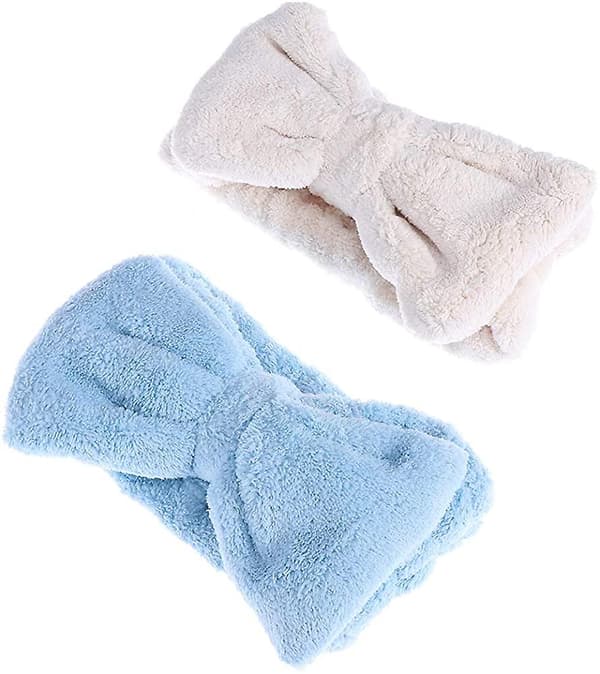 Rosett Makeup Hårband Hårband Elastisk Mikrofiber Spa Hårband Handduk（Stil 1）